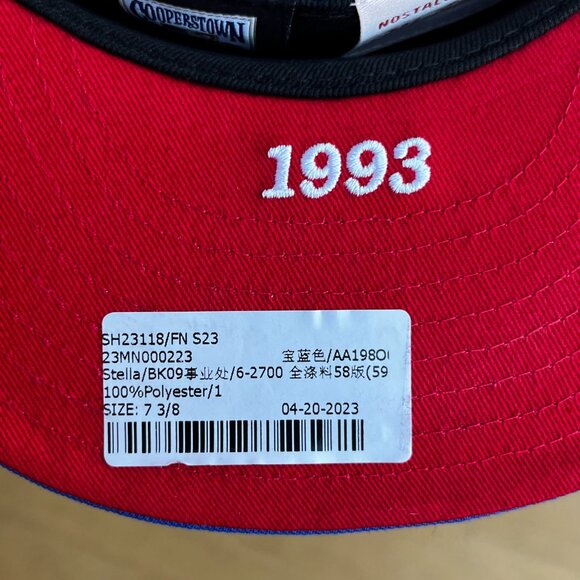 MITCHELL & NESS TOPPS TORONTO BLUE JAYS FITTED 7 3/8 HAT Structured NEW - Picture 6 of 6